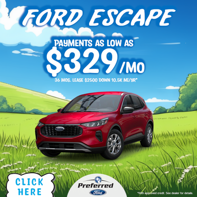 Ford Escape for Payments As Low As $329/mo.